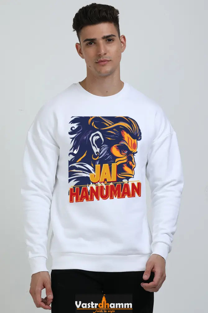 Hanuman Heroic Strength Oversized Sweatshirt T-Shirts for Men Vastrdhamm
