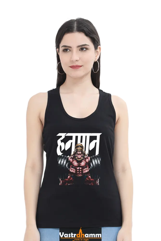 Hanuman Heroic ValorTank Top T-Shirts for Women Vastrdhamm
