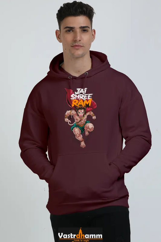 Hanuman Immortal Strength Oversized Hooded Sweatshirt T-Shirts for Men Vastrdhamm
