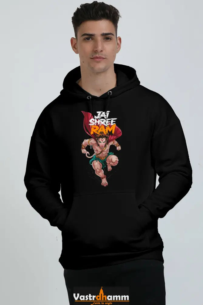 Hanuman Immortal Strength Oversized Hooded Sweatshirt T-Shirts for Men Vastrdhamm