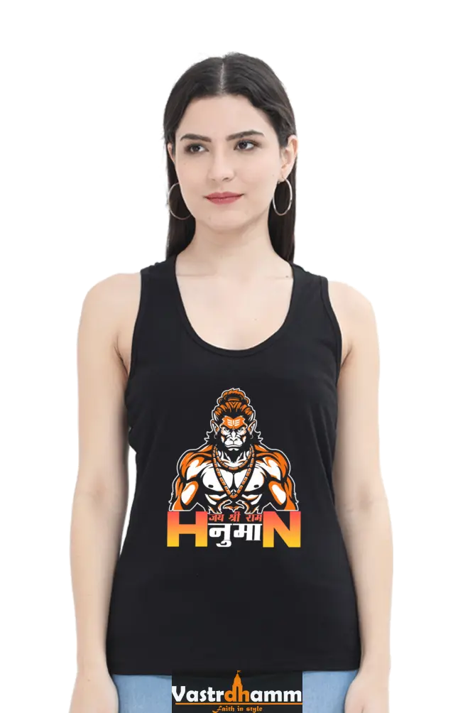 Hanuman Infinite CourageTank Top T-Shirts for Women Vastrdhamm