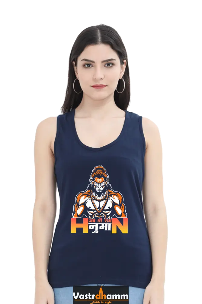 Hanuman Infinite CourageTank Top T-Shirts for Women Vastrdhamm