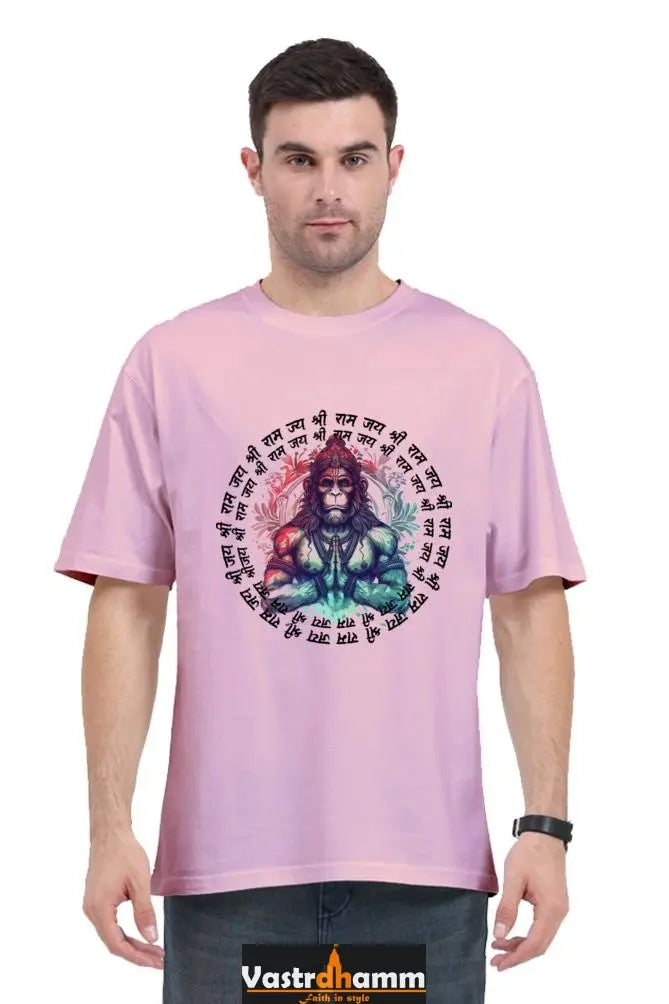 Hanuman Majestic Devotion Oversized Classic T-Shirts for Men Vastrdhamm