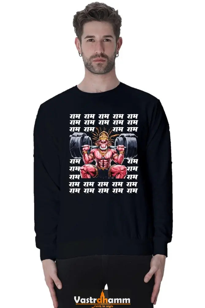 Hanuman Majestic Devotion Sweatshirt T-Shirts for Men Vastrdhamm