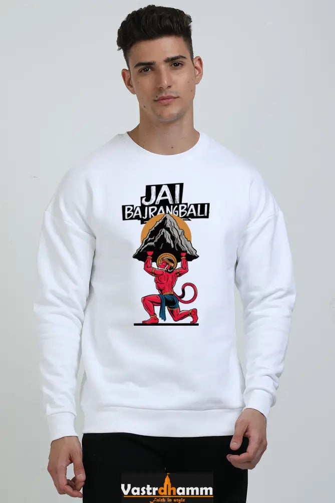 Hanuman Mighty Devotee Oversized Sweatshirt T-Shirts for Men Vastrdhamm