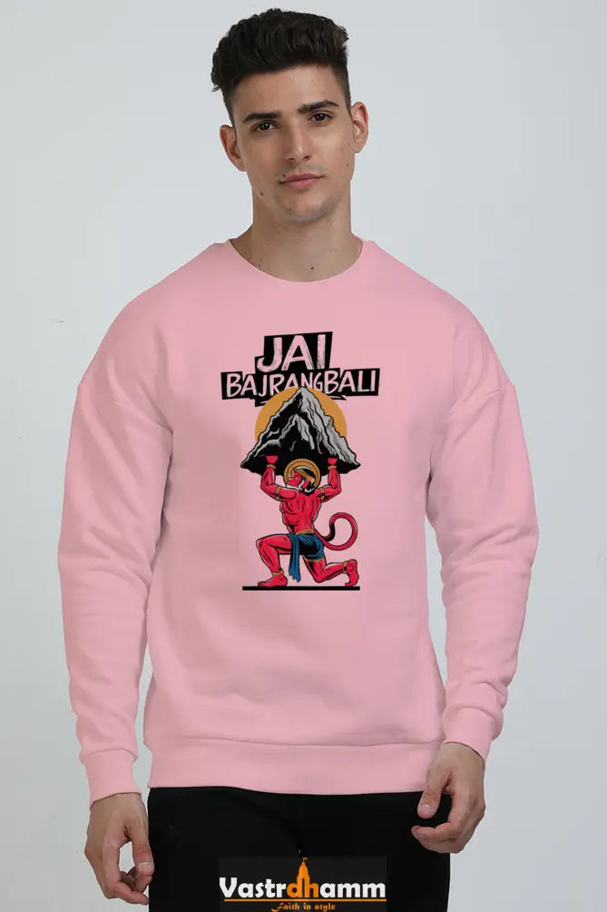 Hanuman Mighty Devotee Oversized Sweatshirt T-Shirts for Men Vastrdhamm
