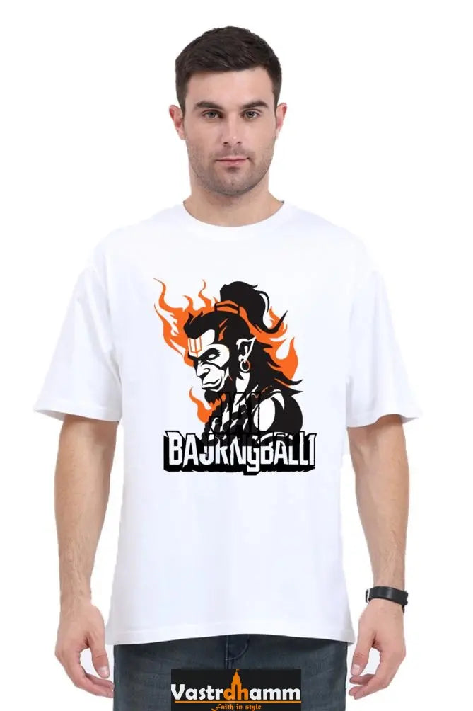 Hanuman Mighty Hero Oversized Classic T-Shirts for Men Vastrdhamm