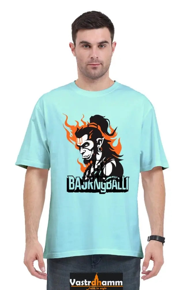 Hanuman Mighty Hero Oversized Classic T-Shirts for Men Vastrdhamm