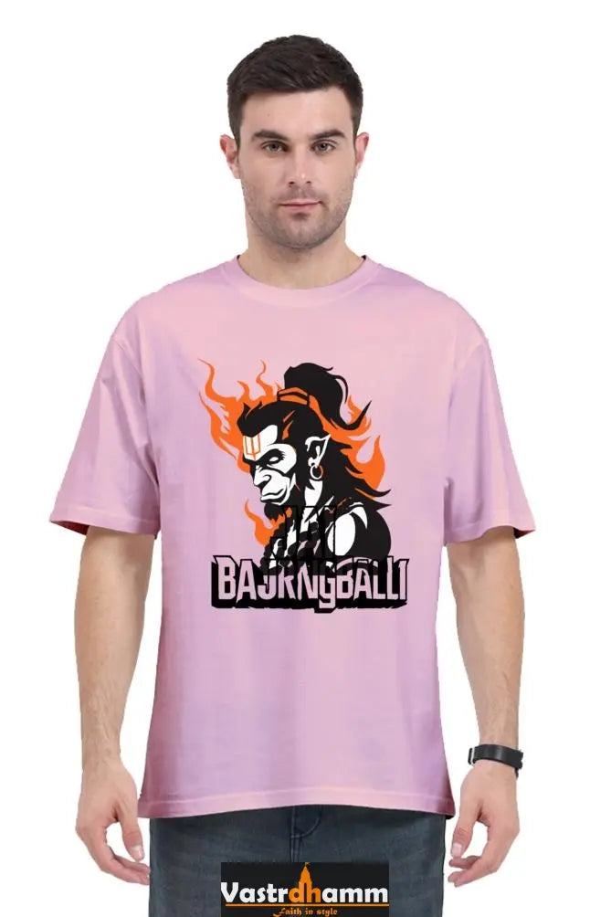 Hanuman Mighty Hero Oversized Classic T-Shirts for Men Vastrdhamm