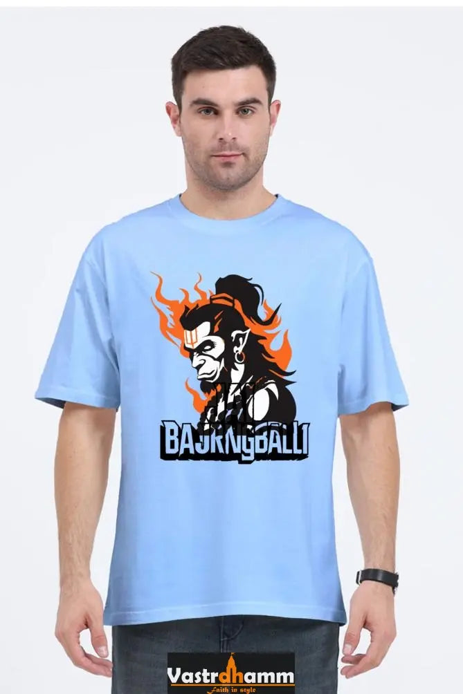 Hanuman Mighty Hero Oversized Classic T-Shirts for Men Vastrdhamm