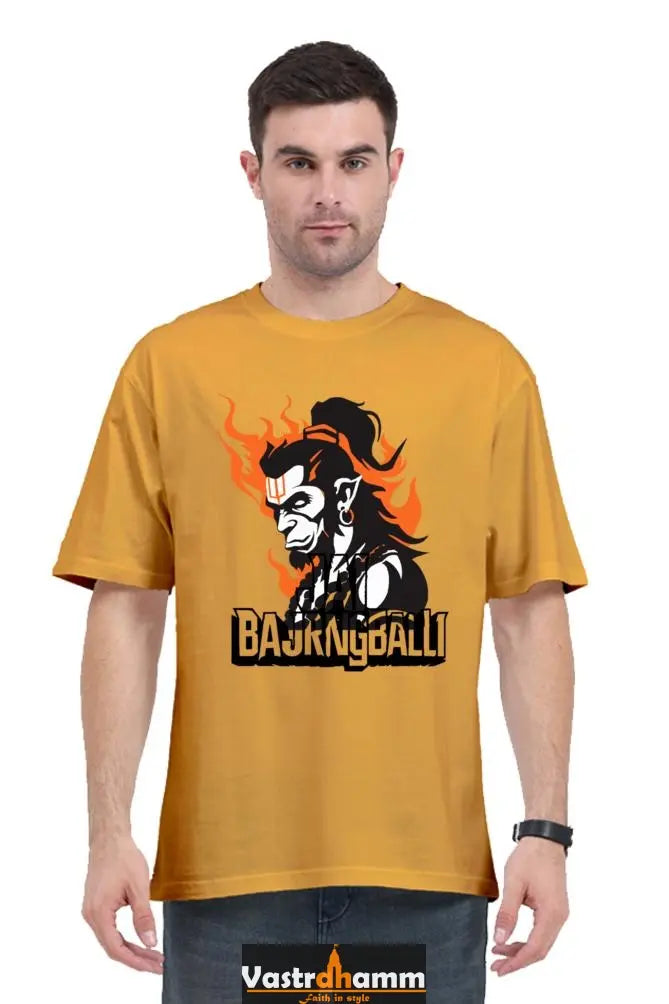 Hanuman Mighty Hero Oversized Classic T-Shirts for Men Vastrdhamm