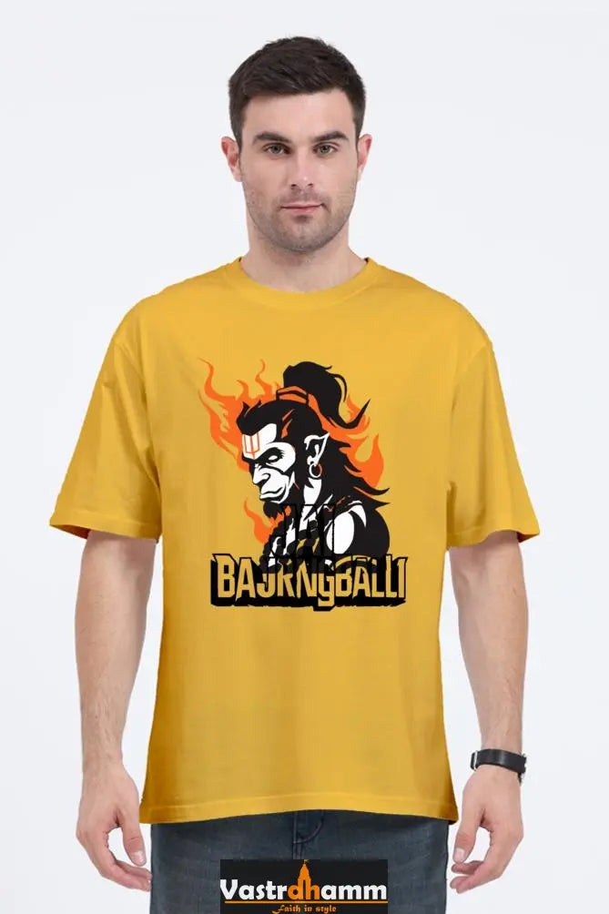 Hanuman Mighty Hero Oversized Classic T-Shirts for Men Vastrdhamm