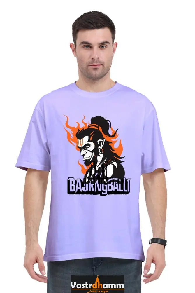 Hanuman Mighty Hero Oversized Classic T-Shirts for Men Vastrdhamm