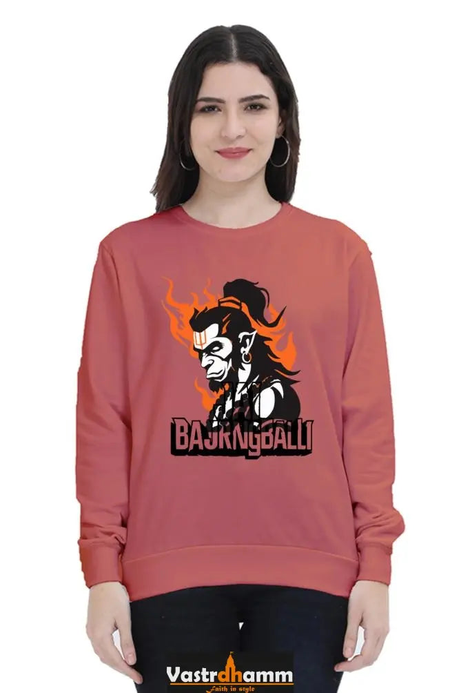 Hanuman Mighty HeroSweatshirt T-Shirts for Women Vastrdhamm