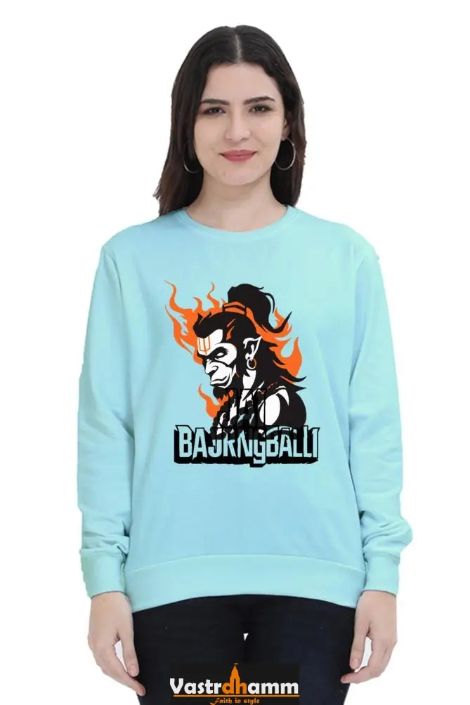 Hanuman Mighty HeroSweatshirt T-Shirts for Women Vastrdhamm