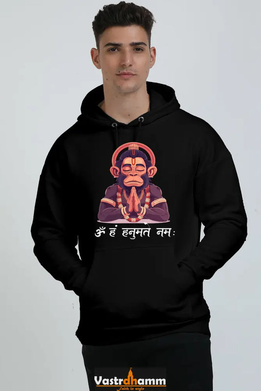 Hanuman Motivational Oversized Hooded Sweatshirt T-Shirts for Men Vastrdhamm