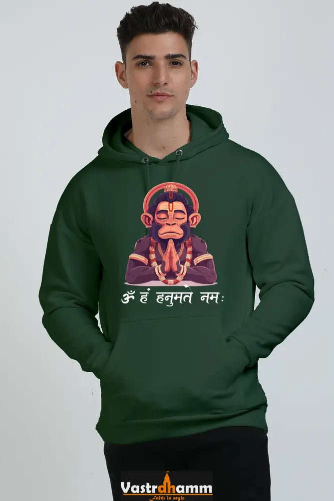 Hanuman Motivational Oversized Hooded Sweatshirt T-Shirts for Men Vastrdhamm
