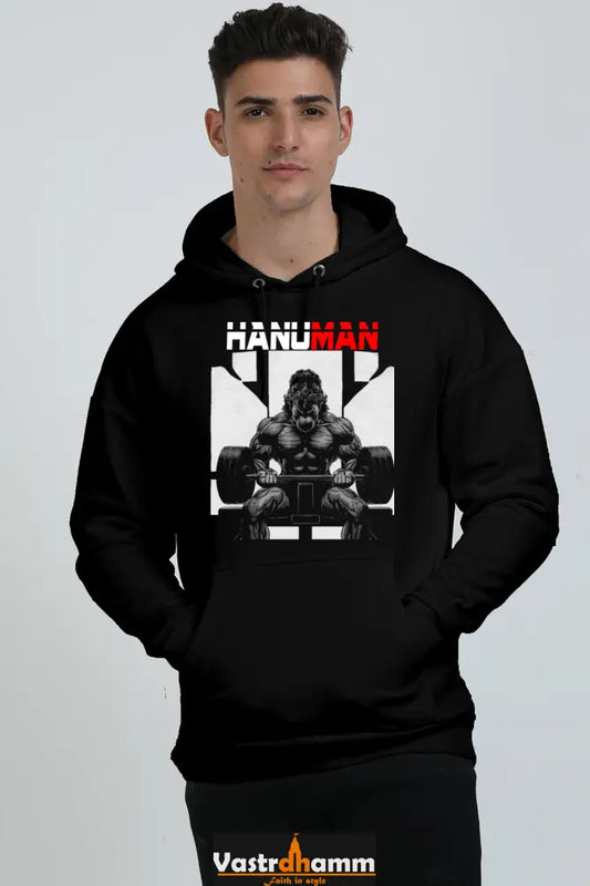 Hanuman Mountain Carrier Oversized Hooded Sweatshirt T-Shirts for Men Vastrdhamm