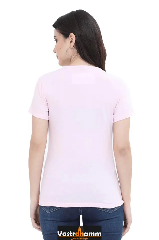 Hanuman Mountain Carrier Round Neck Half Sleeve Classic T-Shirts for Women Vastrdhamm