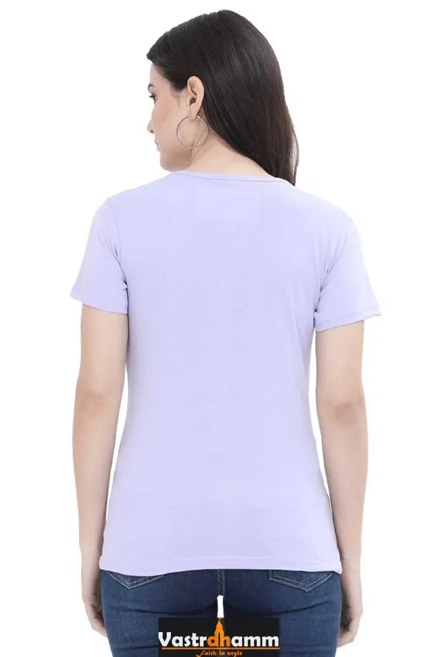 Hanuman Mountain Carrier Round Neck Half Sleeve Classic T-Shirts for Women Vastrdhamm