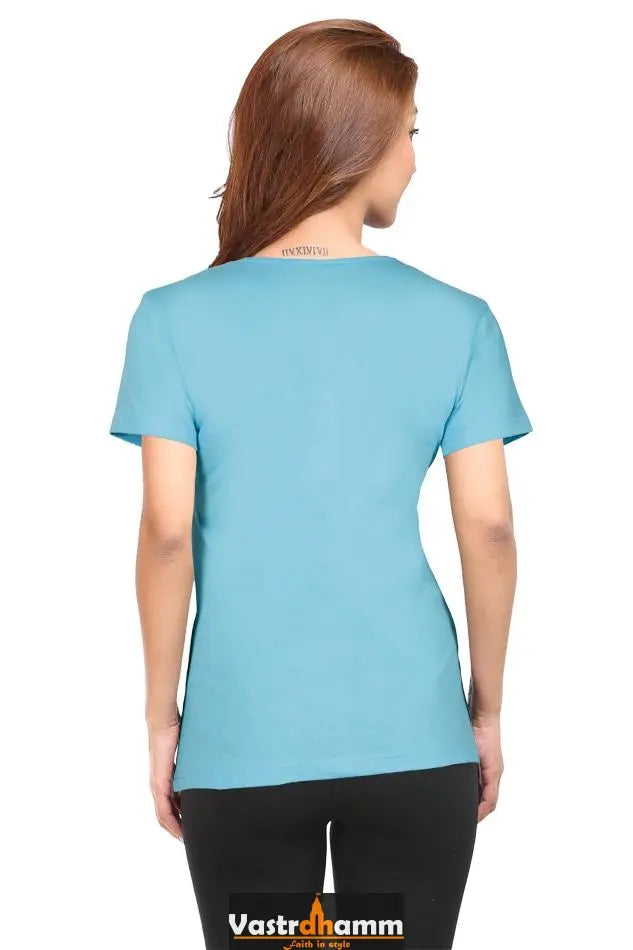 Hanuman Mountain Carrier Round Neck Half Sleeve Classic T-Shirts for Women Vastrdhamm