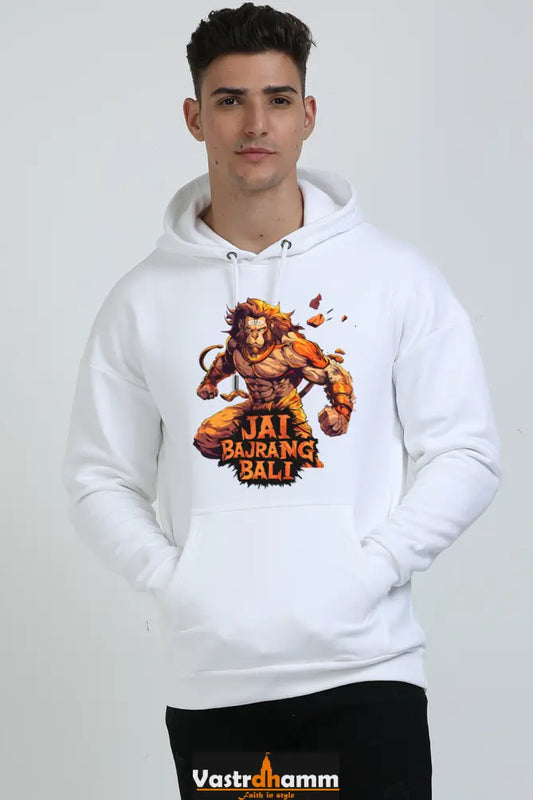 Hanuman Mountain Lifter Oversized Hooded Sweatshirt T-Shirts for Men Vastrdhamm