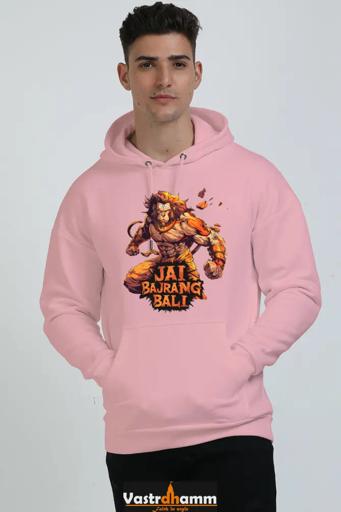 Hanuman Mountain Lifter Oversized Hooded Sweatshirt T-Shirts for Men Vastrdhamm