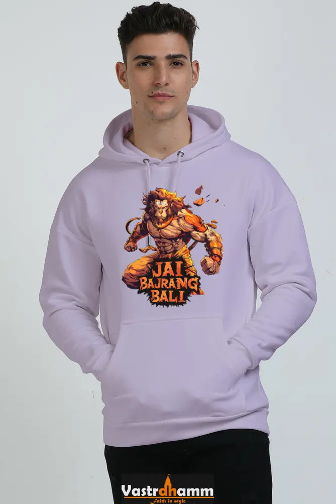 Hanuman Mountain Lifter Oversized Hooded Sweatshirt T-Shirts for Men Vastrdhamm