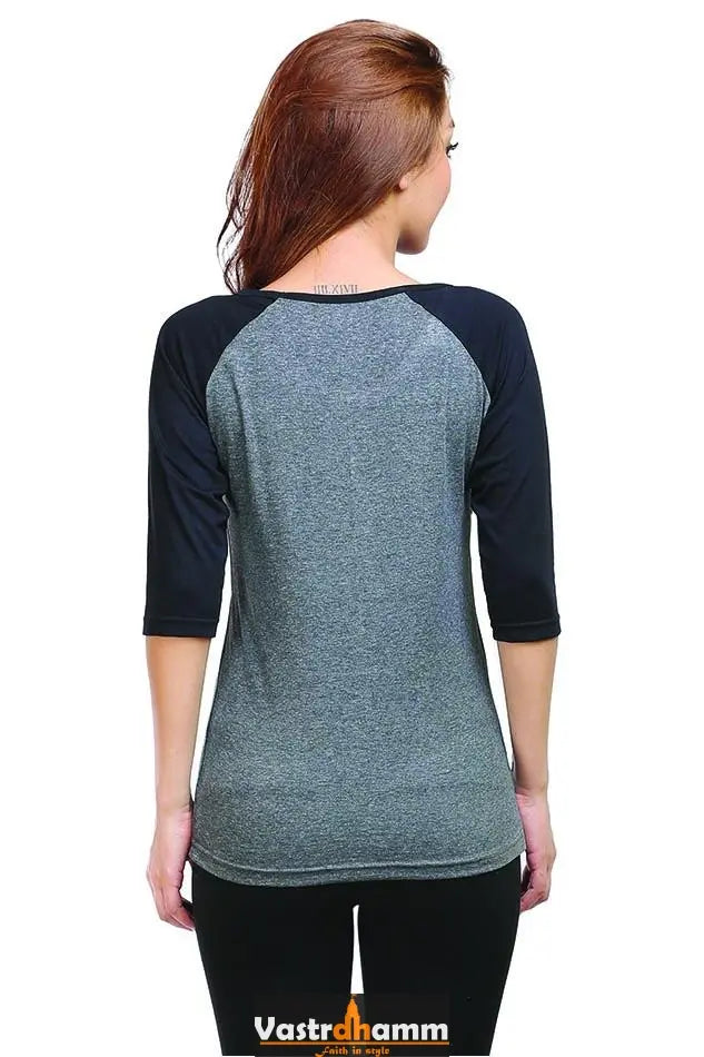 Hanuman Mountain Lifter Raglan Full Sleeve T-Shirts for Women Vastrdhamm