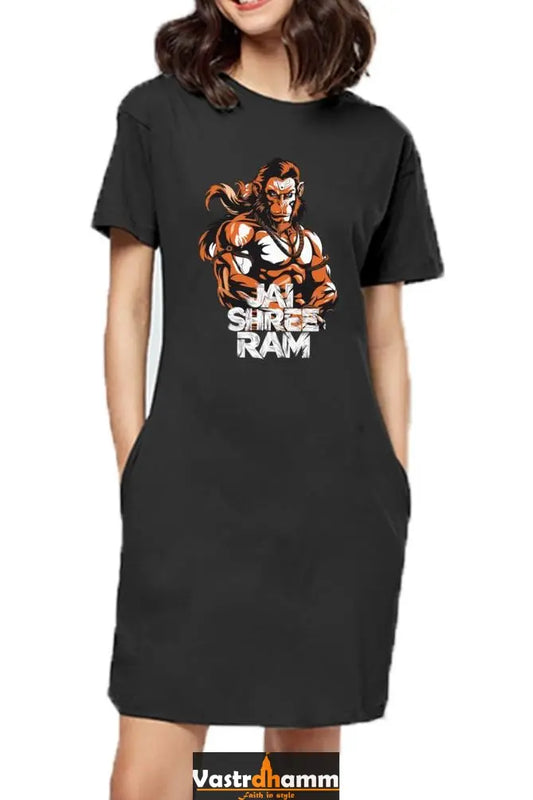 Hanuman Mountain LifterT-Shirts Dress for Women Vastrdhamm