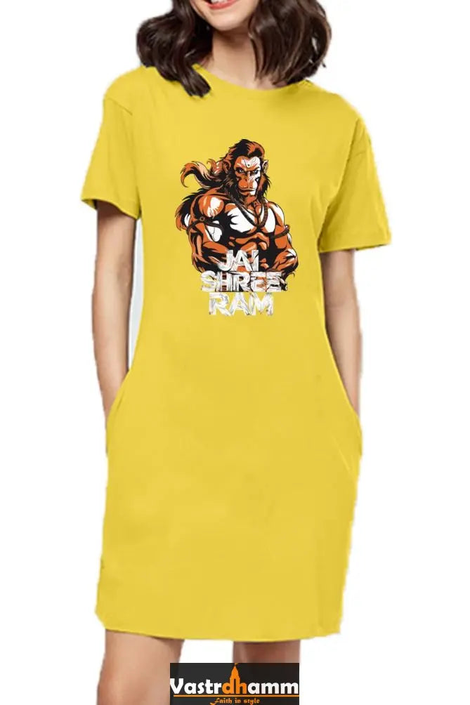 Hanuman Mountain LifterT-Shirts Dress for Women Vastrdhamm