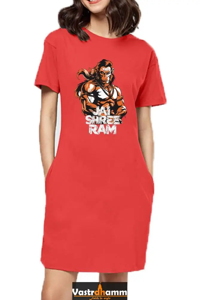 Hanuman Mountain LifterT-Shirts Dress for Women Vastrdhamm