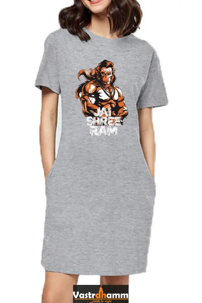 Hanuman Mountain LifterT-Shirts Dress for Women Vastrdhamm