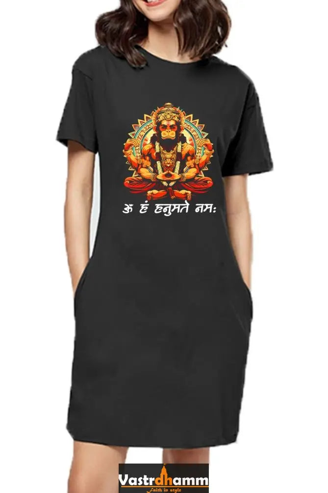 Hanuman Power WithinT-Shirts Dress for Women Vastrdhamm