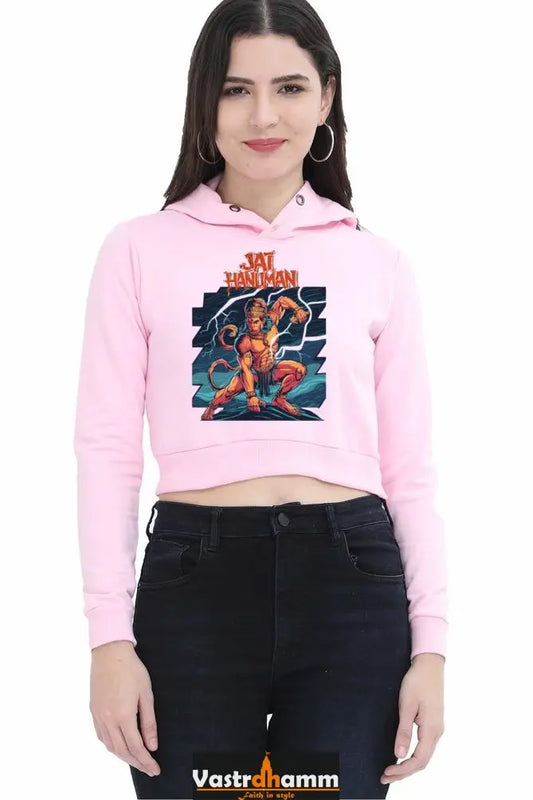 Hanuman Primal ForceCrop Hoodies for Women Vastrdhamm