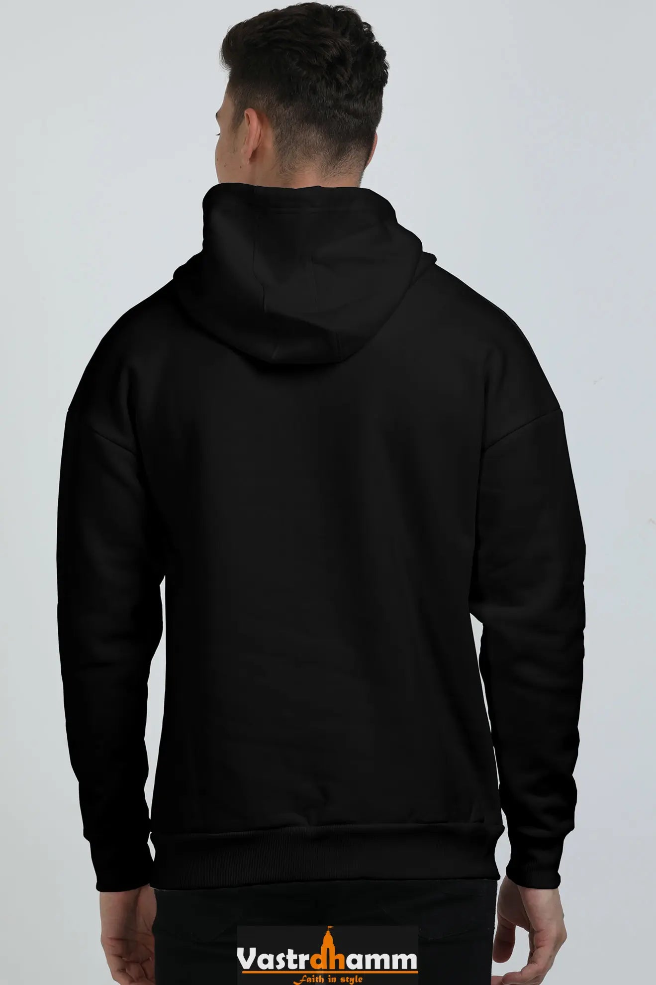 Hanuman Radiant Devotion Oversized Hooded Sweatshirt T-Shirts for Men Vastrdhamm