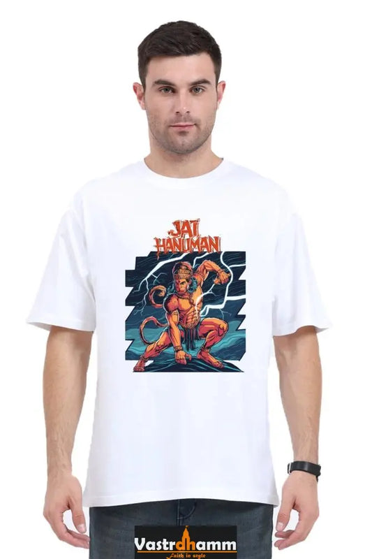 Hanuman Sacred Might Oversized Classic T-Shirts for Men Vastrdhamm