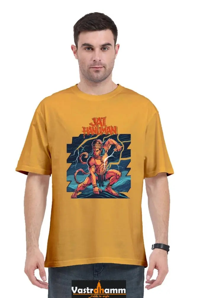 Hanuman Sacred Might Oversized Classic T-Shirts for Men Vastrdhamm