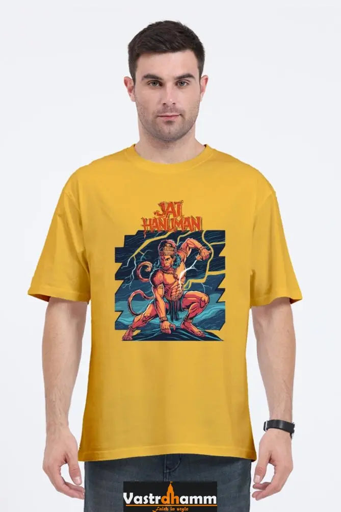 Hanuman Sacred Might Oversized Classic T-Shirts for Men Vastrdhamm