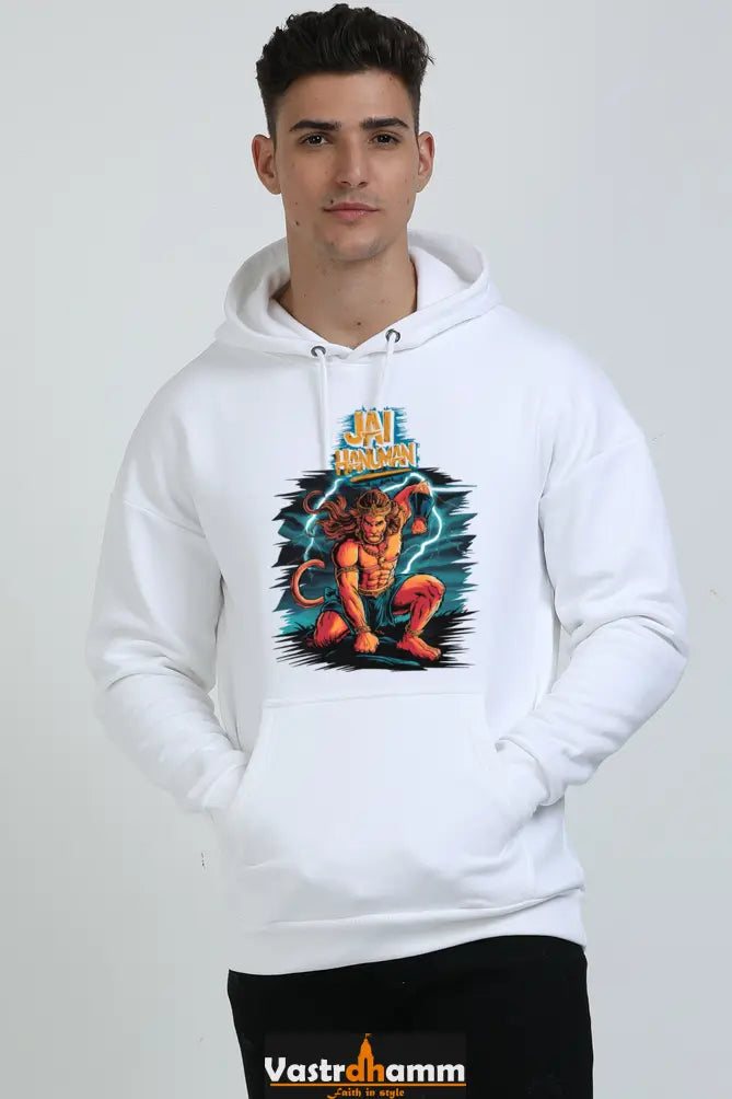 Hanuman Sacred Might Oversized Hooded Sweatshirt T-Shirts for Men Vastrdhamm