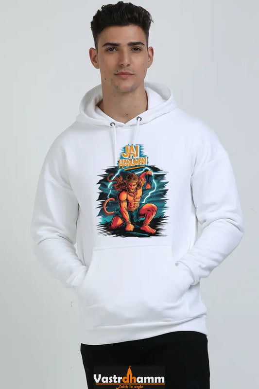 Hanuman Sacred Might Oversized Hooded Sweatshirt T-Shirts for Men Vastrdhamm