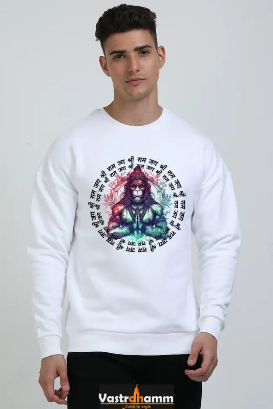 Hanuman Sacred Might Oversized Sweatshirt T-Shirts for Men Vastrdhamm
