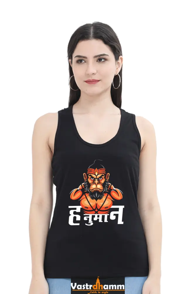 Hanuman Sacred StrengthTank Top T-Shirts for Women Vastrdhamm