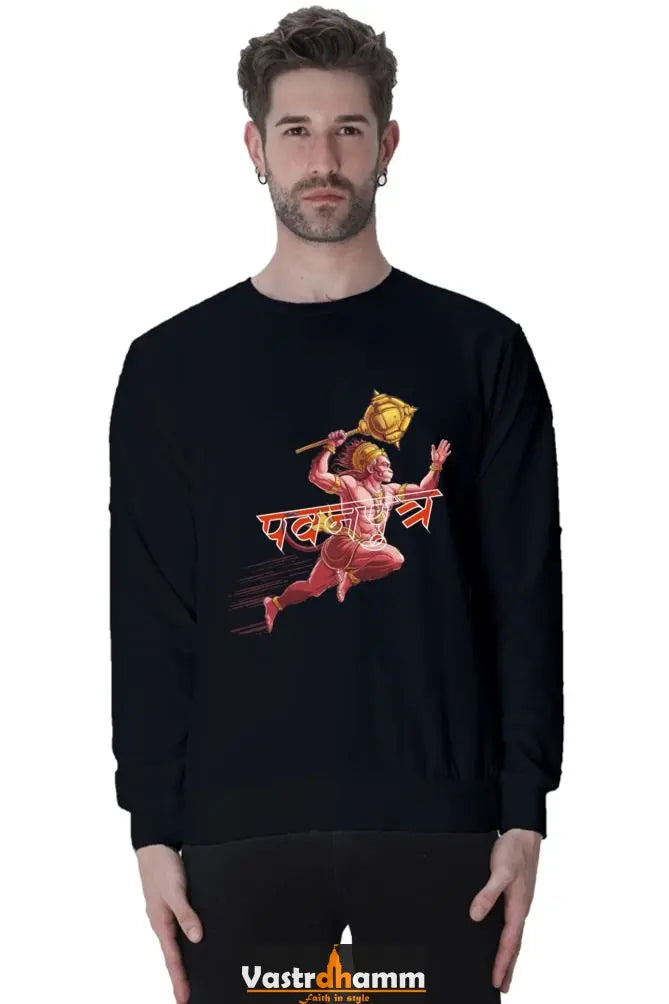 Hanuman Sacred Warrior Sweatshirt T-Shirts for Men Vastrdhamm