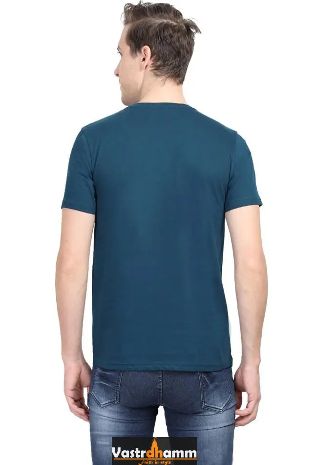 Hanuman Strength Round Neck Half Sleeve Classic T-Shirts for Men. Vastrdhamm