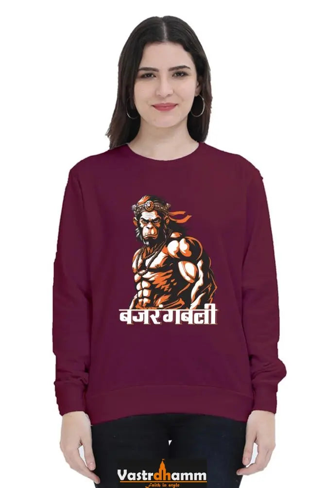 Hanuman Strength Sweatshirt T-Shirts for Women Vastrdhamm