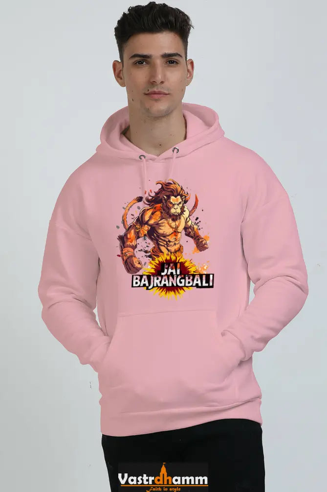Hanuman Strong Oversized Hooded Sweatshirt T-Shirts for Men Vastrdhamm