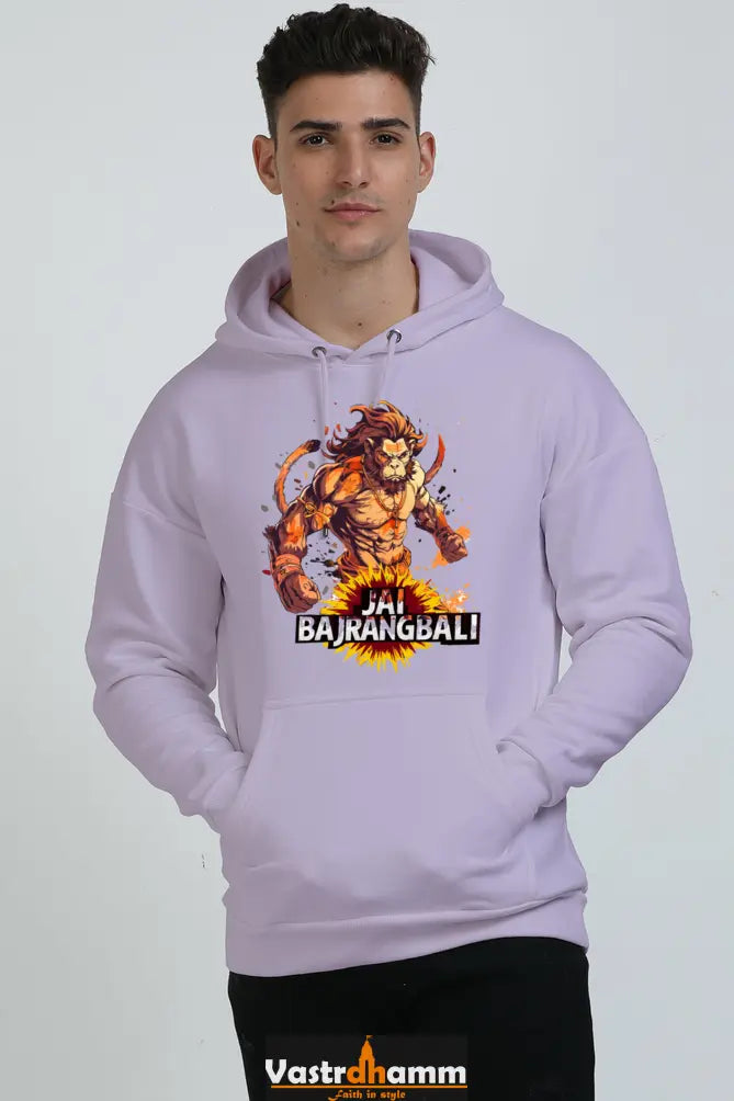 Hanuman Strong Oversized Hooded Sweatshirt T-Shirts for Men Vastrdhamm