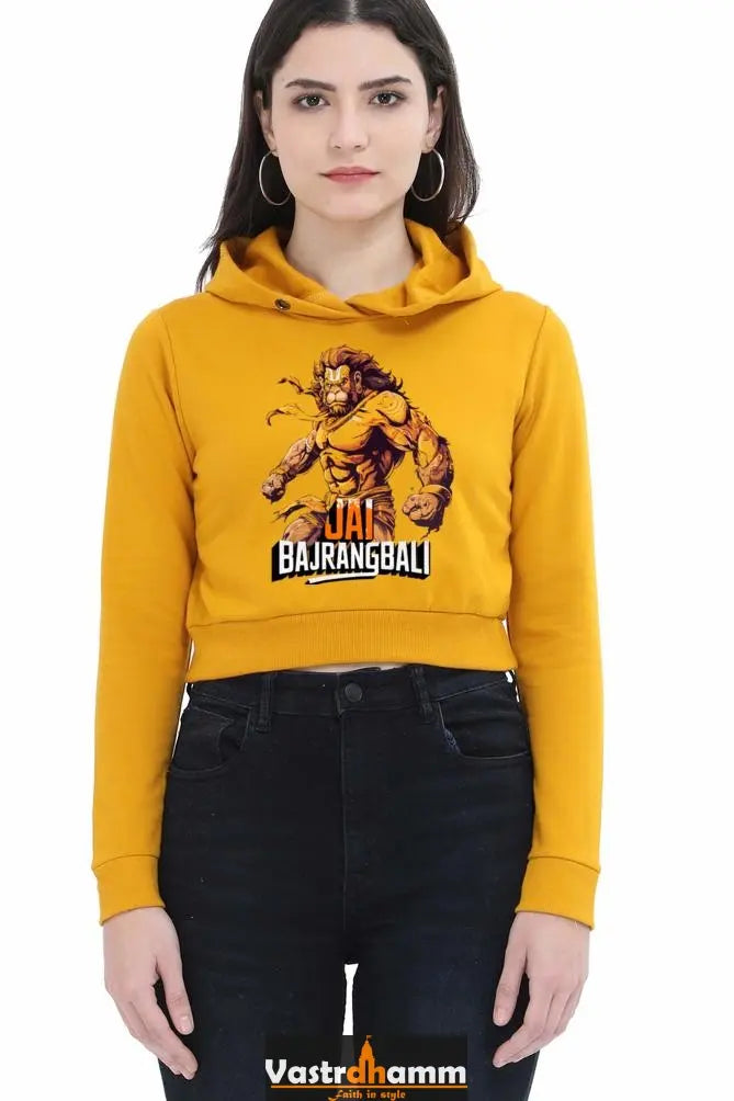 Hanuman StrongCrop Hoodies for Women Vastrdhamm