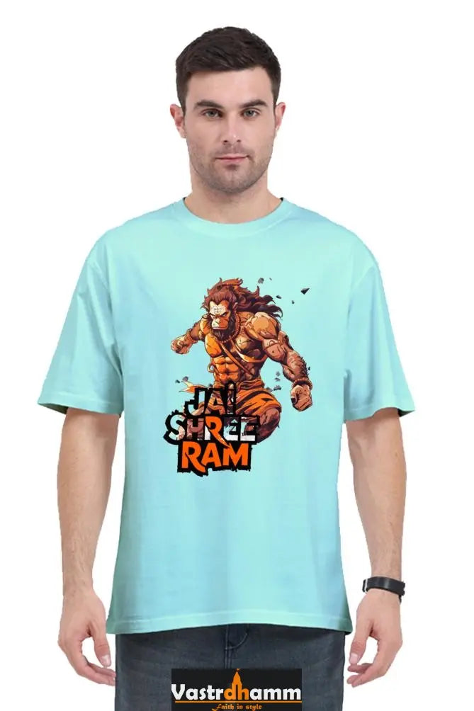 Hanuman Super Strength Oversized Classic T-Shirts for Men Vastrdhamm